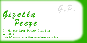 gizella pecze business card